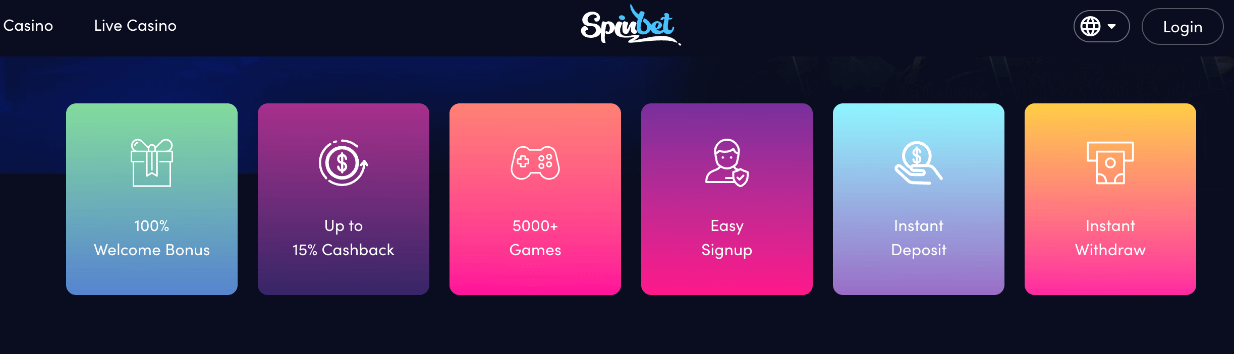 spinbit casino - home page